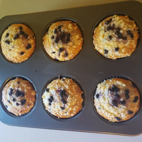 Lemon and Wild Blueberry Muffin